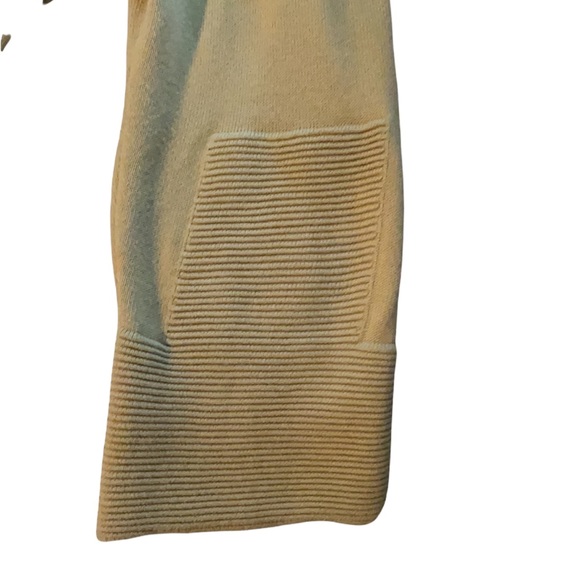 Marla Wynne Yellow Knit Wrist Length Sleeve Sweater with Detachable Scarf SZ: L - Picture 9 of 13